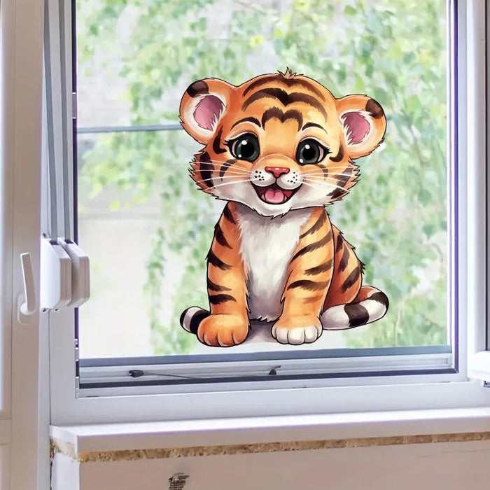 Watercolour Tiger Wall Decals For Kids Room Decor