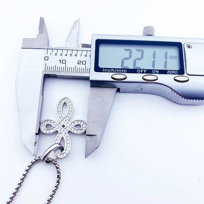 925 Sterling Silver Love Knot Pendant Summer Accessory For Women