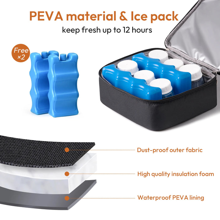 Double Layer Breast Pump Bag With Cooler