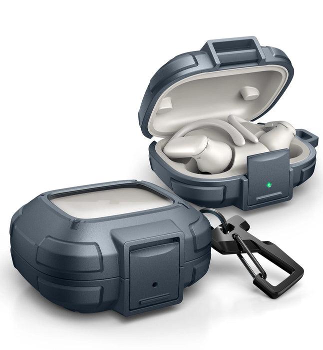 For Beats Powerbeats Pro 2 Rugged Bumper Tpu Shockproof Clear Case With Secure Lock Carabiner & Keyring & Cleaner Kit