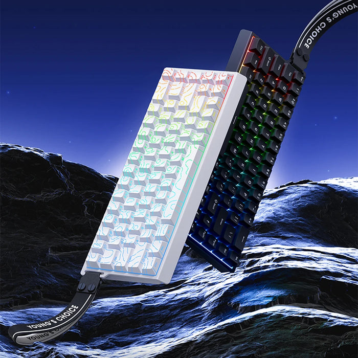 Mechanical Keyboard Magnetic Switch 65% Rate Compact Gaming Keyboard 0.01Mm 128K Rapid Trigg Rapid Trigger Keyboard For Pc Gamer