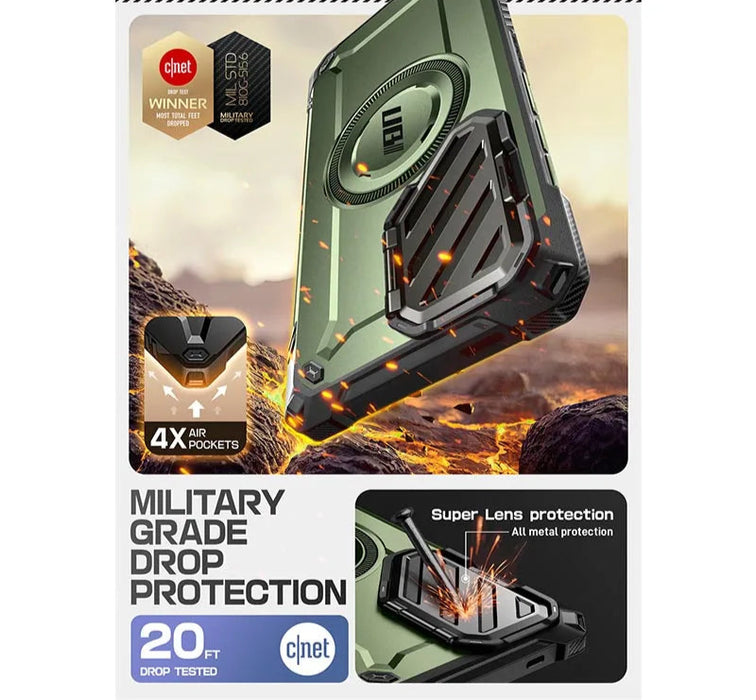 For Samsung Galaxy S25 Ub Mag Xt Heavy Duty Magnetic Case With Ultra Camera Cover Kickstand