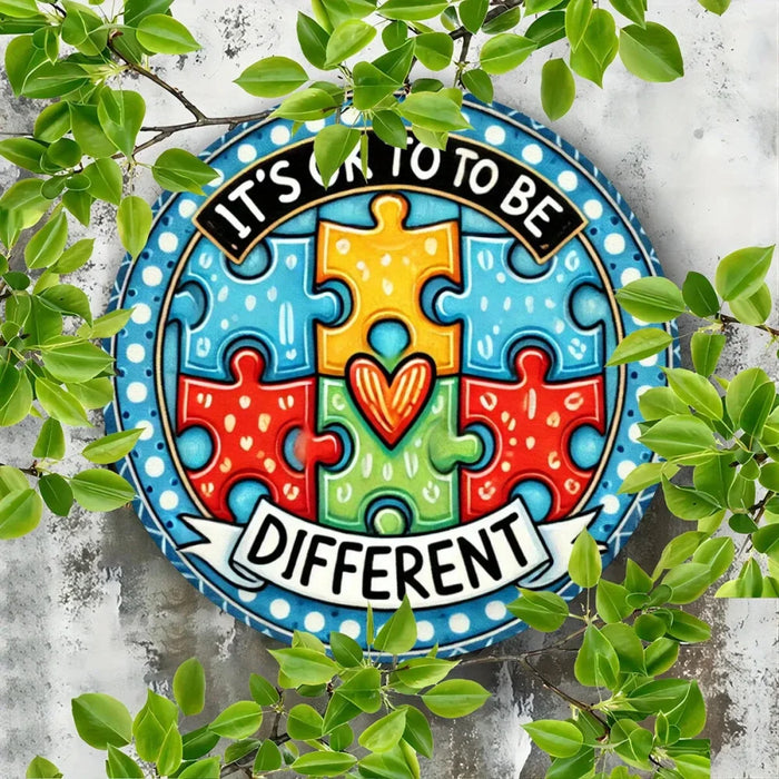 8-Inch Round Autism Awareness Sign Inspirational Wall Decor For Home