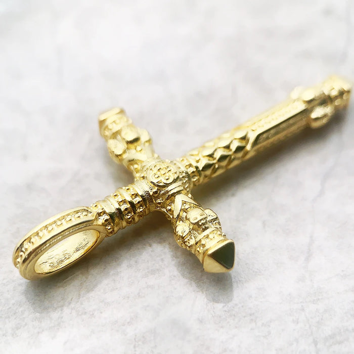 925 Sterling Silver Vintage Skull Cross Pendant Unisex Gift