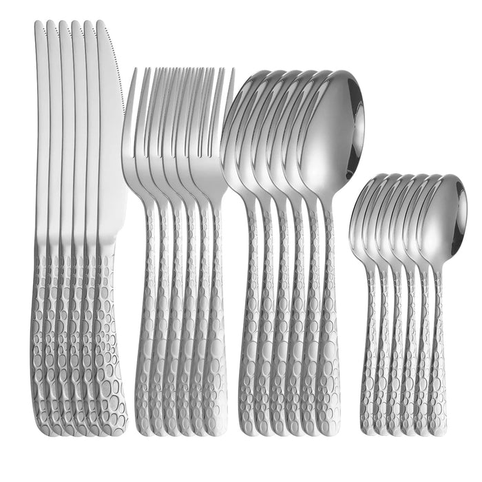 4 / 16 / 24 Piece Stainless Steel Cutlery Set For Family Restaurant Or Home Use
