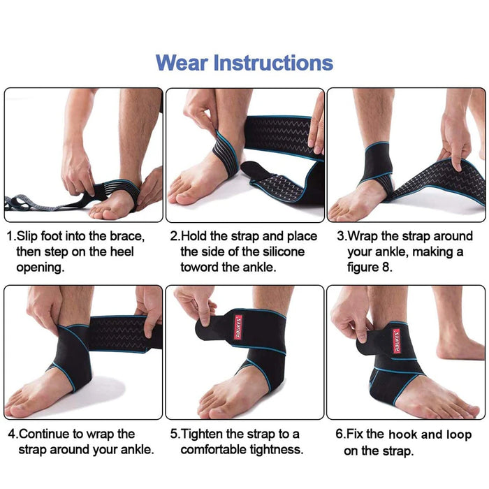 Adjustable Ankle Brace For Sprains Unisex Support For Achilles Tendonitis