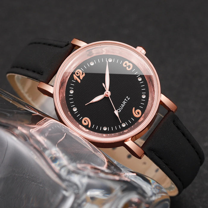 Leather Band Watch Arabic Dial