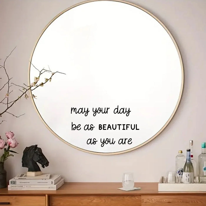 1Pc Motivational Mirror Stickers For Bathroom And Bedroom Decor