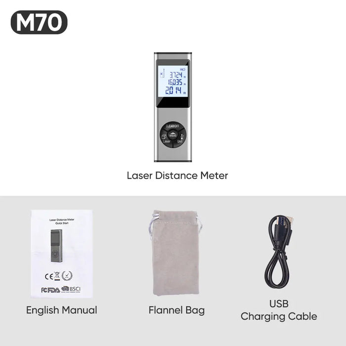 70M Rechargeable Laser Distance Meter