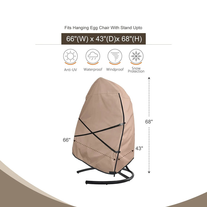 Waterproof Outdoor Chair Cover For Garden Furniture 114 X 84 X 173 Cm