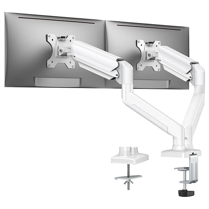 Dual Monitor Desk Mount Adjustable Height And Angle Monitor Arm Desk Stand Display Bracket For 13 To 32 Inch Computer Screens