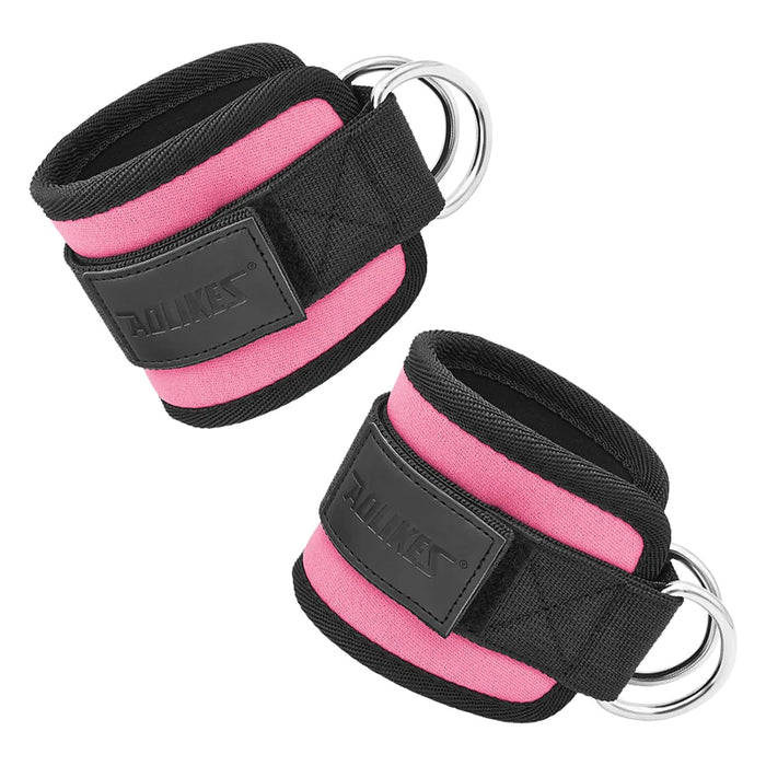 Double D Ring Ankle Cuffs For Gym Workouts Cable Ankle Straps For Glutes Legs And Strength Training