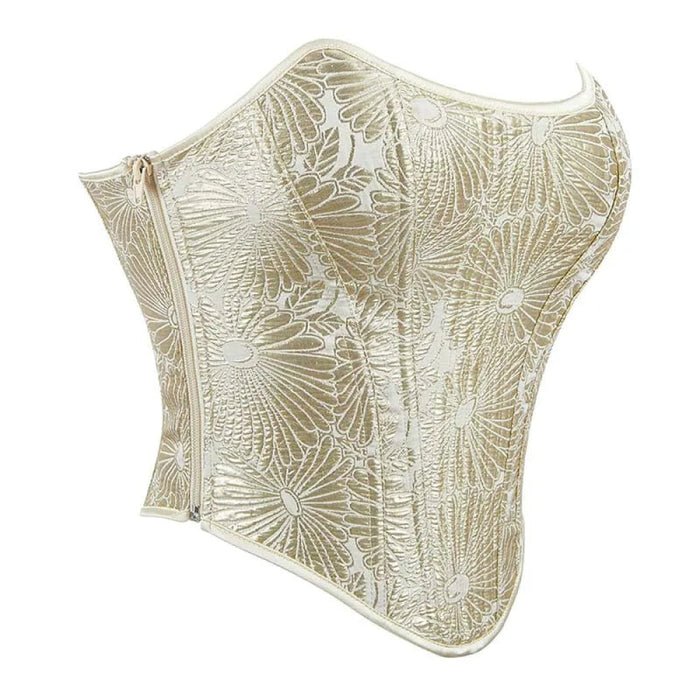 Gold Sequin Zip-Up Cropped Tank Top Elegant Royal Design 90% Polyester 10% Elastane