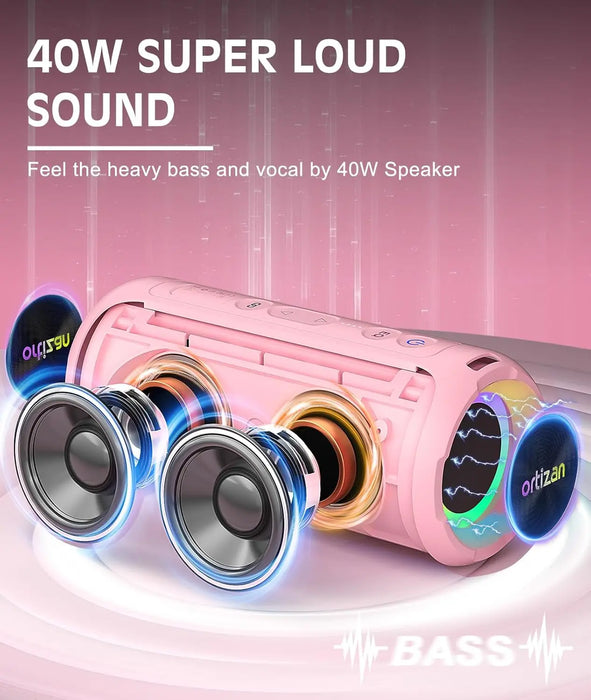 Waterproof Bluetooth Speaker With Rgb Lights
