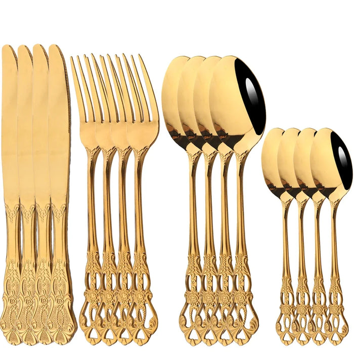 16 Piece Vintage Stainless Steel Cutlery Set