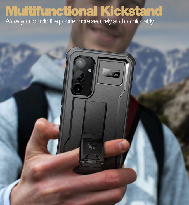 For Samsung Galaxy S23 Fe 360 Full Body Bumper Military Grade Armor Shockproof Shell Case Bracket With Built In Screen Protector