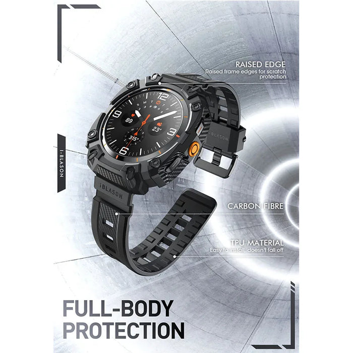 For Samsung Galaxy Watch Ultra 47Mm Rugged Durable Tpu Watch Band Case With 2-Pack Tempered Glass Screen Protector