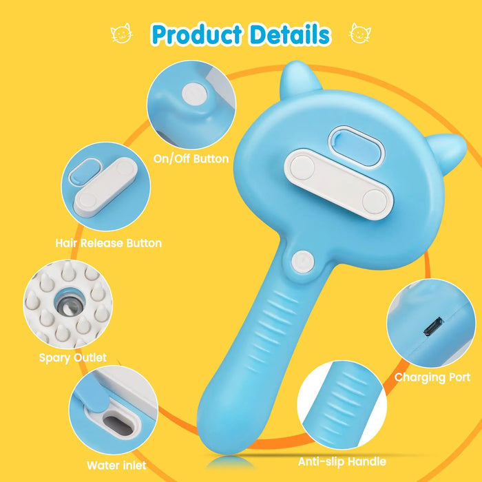 3 In 1 Cat Grooming Tool For Short Hair Cats