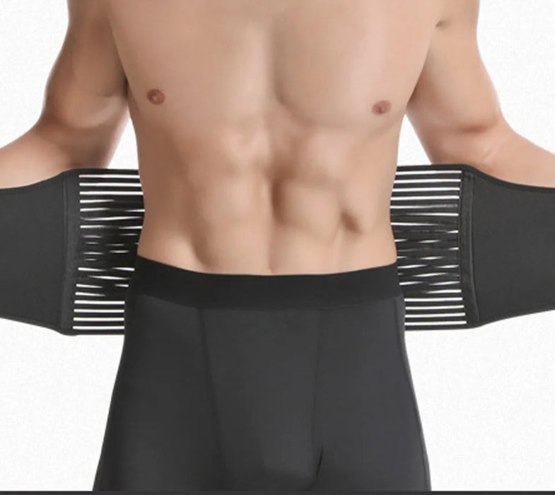 Lower Back Pain Relief Brace With 6 Springs Breathable Lumbar Support Belt For Work Unisex Fit