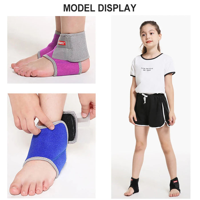 Pair of Kids Ankle Strap For Sports Ankle Brace Support For Football Cycling Dance Gym Boy / Girl