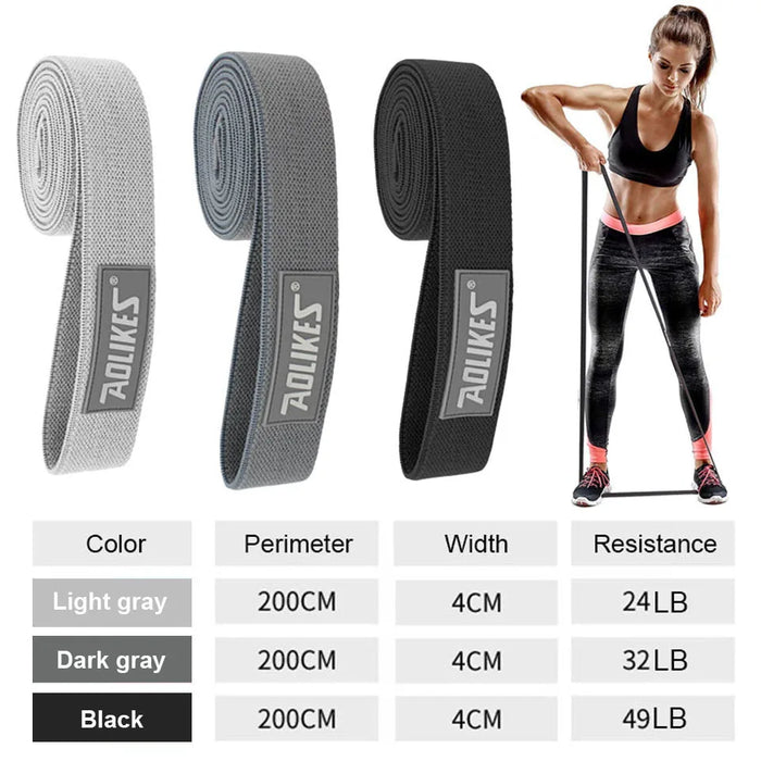 3 Piece Elastic Loop Band Set For Fitness & Yoga