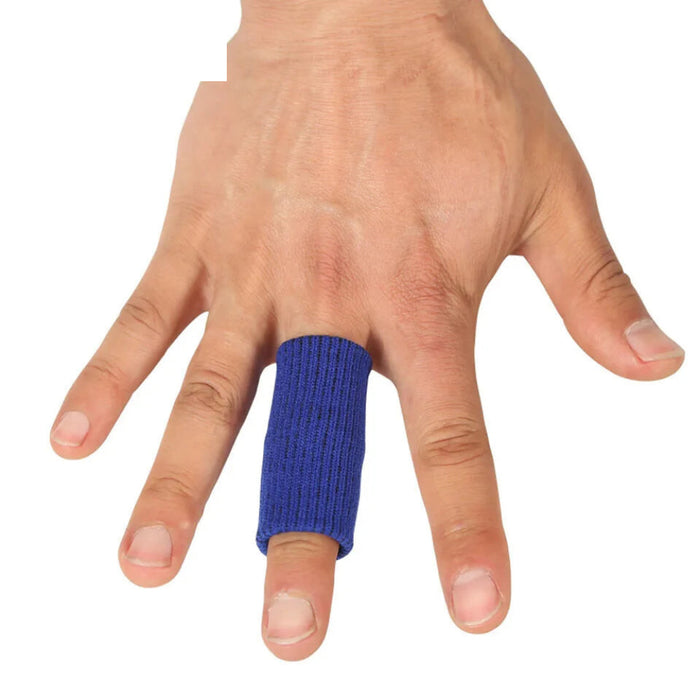 10Pcs Elastic Finger Sleeves For Basketball Volleyball Badminton Sports Safety Thumb Brace