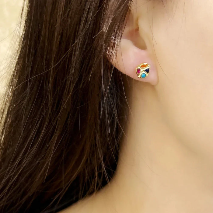 925 Sterling Silver Bohemian Ear Studs