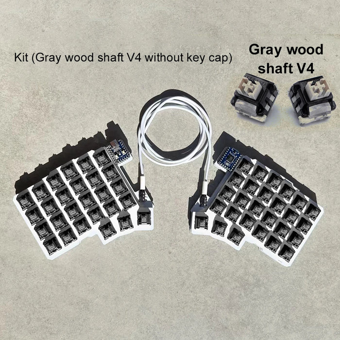 54 Split Keyboard Wired Hot Swap Support Qmk / Vial Keyboard Single Mode Connection Customized Keyboard Rp2040 Zero Board Control