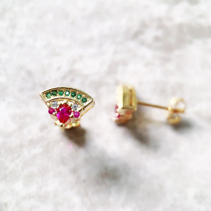 925 Sterling Silver Boho Watermelon Studs Sweet & Stylish Gift