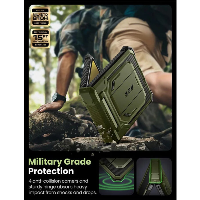 For Samsung Galaxy Z Flip 7 Armorbox Full-Body Military Protection Phone Case With Tempered Glass Screen Protector