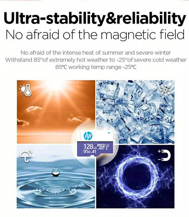 HP High Speed 256gb Micro Sd Card Class 10 4k Tf Mecard C10