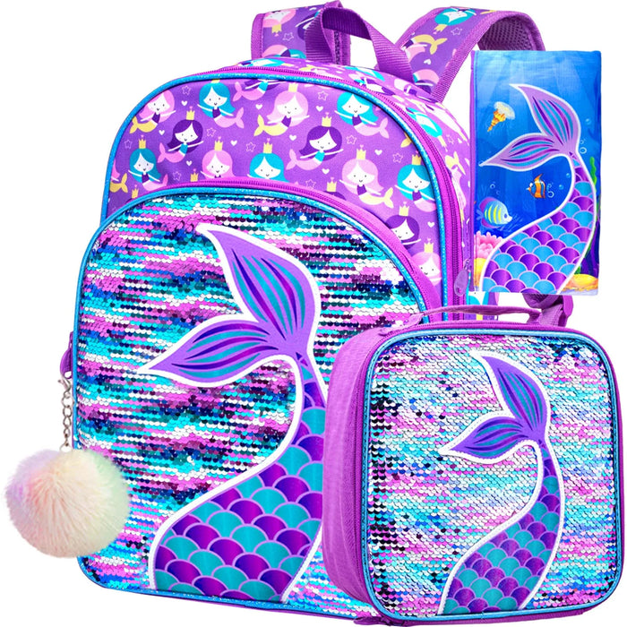 16 Inch Kids Backpack Lunch Box Set For Preschool