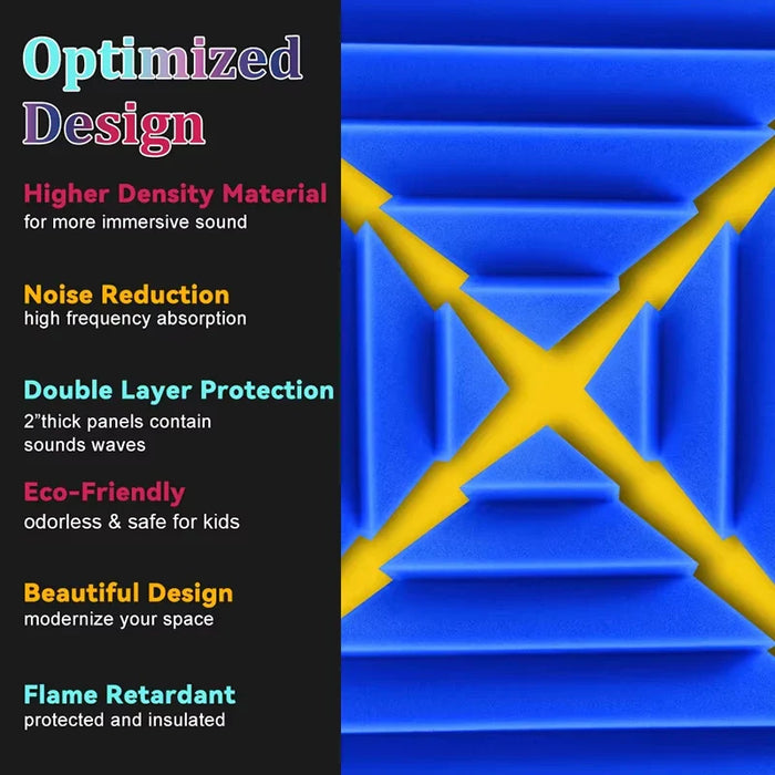 12 Pieces Self-Adhesive Soundproof Panels For Door & Wall Insulation