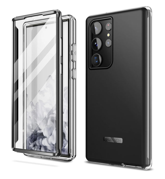 For Samsung Galaxy S23 Ultra 6.8 Inch Dual-Layer Protection Shockproof Rugged Bumper Case With Built-In Screen Protector