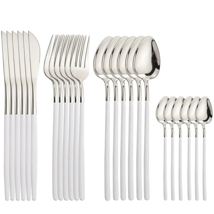 24 Piece Stainless Steel Cutlery Set For Western Dining