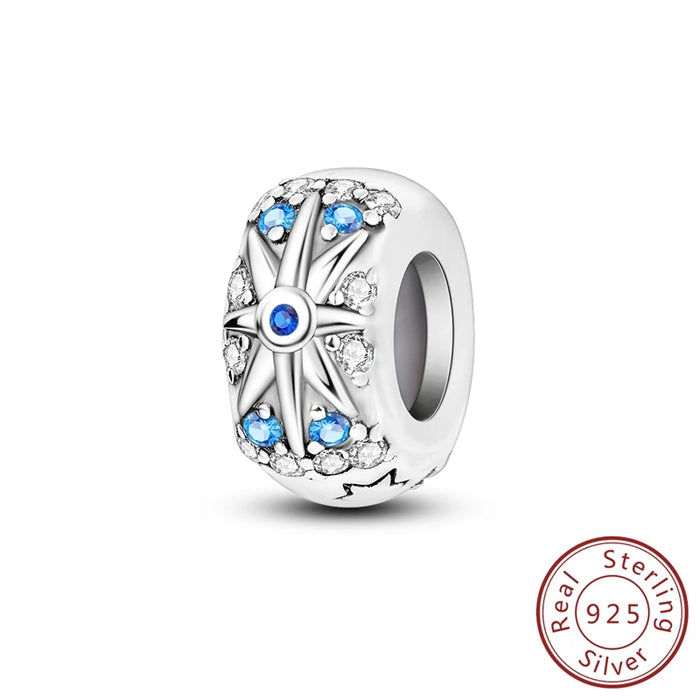 925 Sterling Silver Starlight Clip Beads Fits Bracelet Women Diy Gift