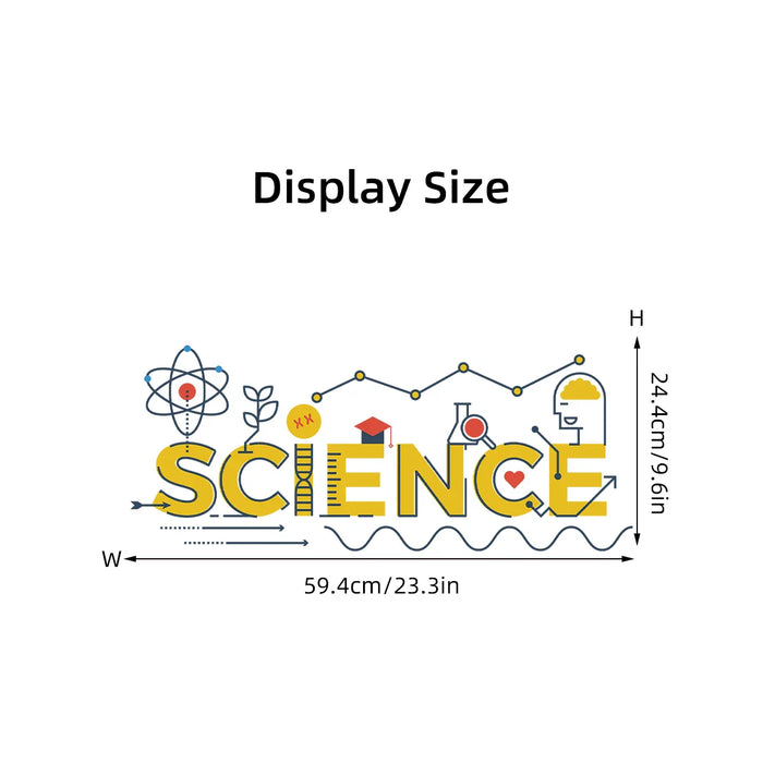 Cartoon Science Lab Wall Decals For Kids Room