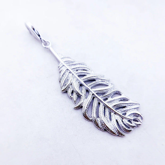 925 Sterling Silver Feather Winter Charm Pendant Romantic Jewelry Gift For Women & Men