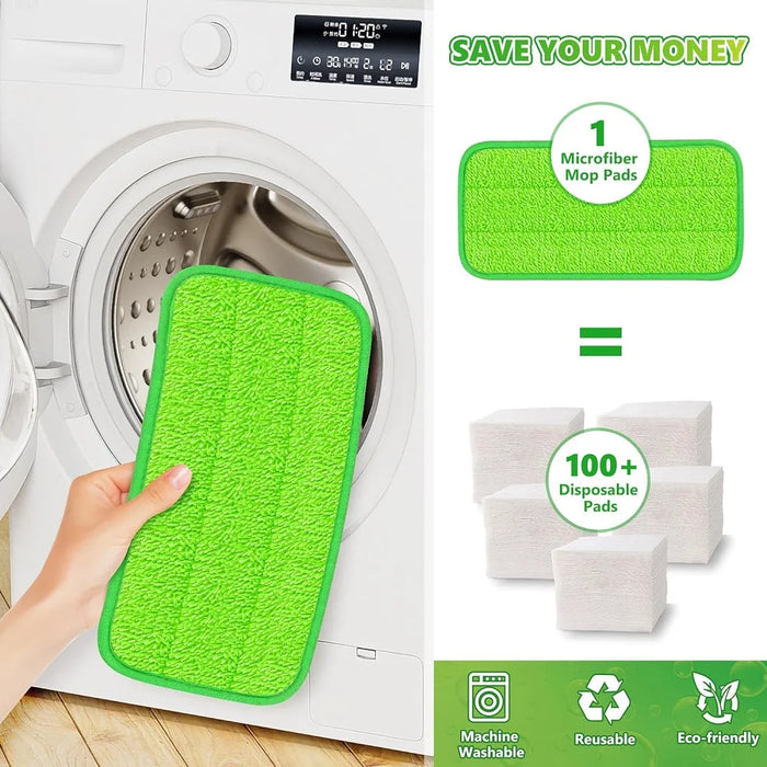 4 Pack Mop Pads Refills Compatible With Swiffer Sweeper Mop Wet Pads Refill Dry Pads Refills Reusable Mop Refill Pads