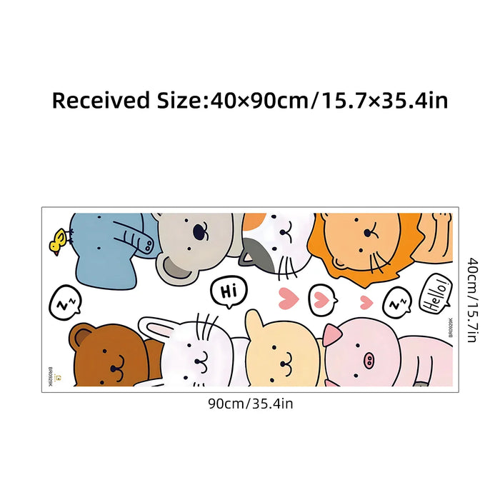 Cartoon Animal Wall Decals For Kids Room Decor