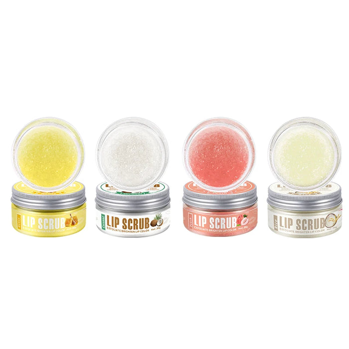 30G Peach Honey Rice Coconut Lip Scrub Brightening & Moisturizing
