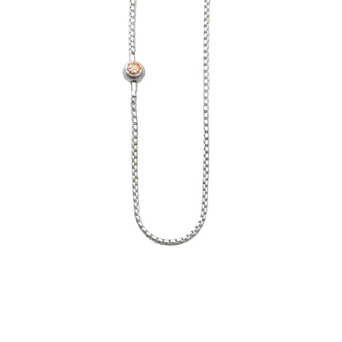 925 Sterling Silver Strand Necklace Rose Gold Basic Style For Men And Women European Fashion Jewelry For Friends
