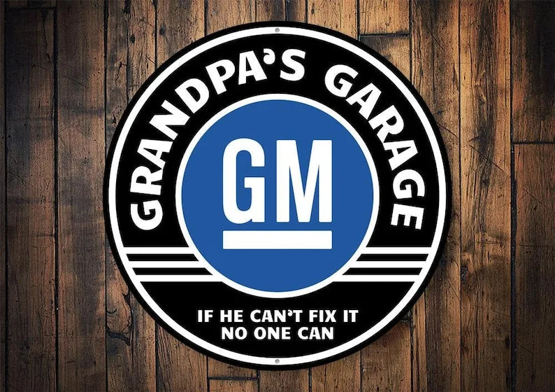 Vintage Gm Garage Sign Car Lovers