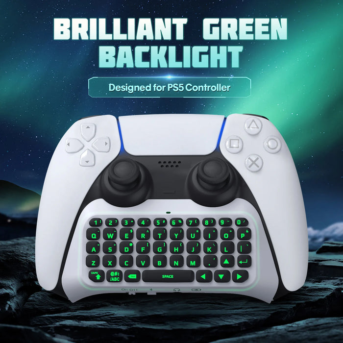 For Playstation 5 Controller Mini Game Keyboard With Green Backlight