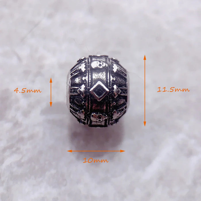 925 Sterling Silver Skull Crown Charm Bead For Jewelry Making Luxury Accessory For Men And Women