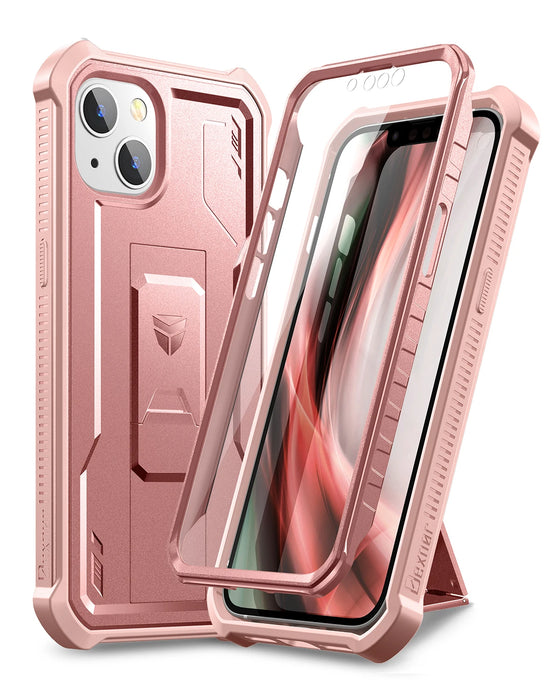 For Iphone 13 Mini Full Body Bumper Military Grade Armor Shockproof Shell Case Holder With Built-In Screen Protector