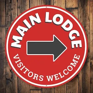 Rustic Lodge Area Sign Cabin Decor