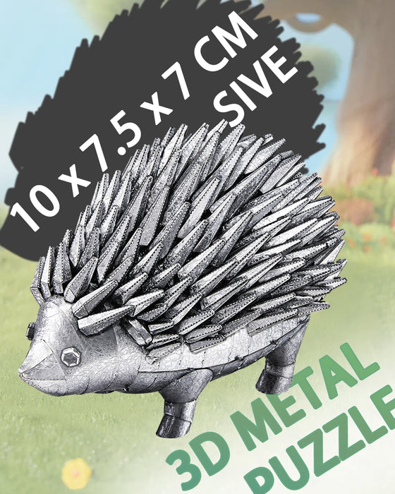 3D Metal Hedgehog Puzzle Kit Creative Brain Teaser