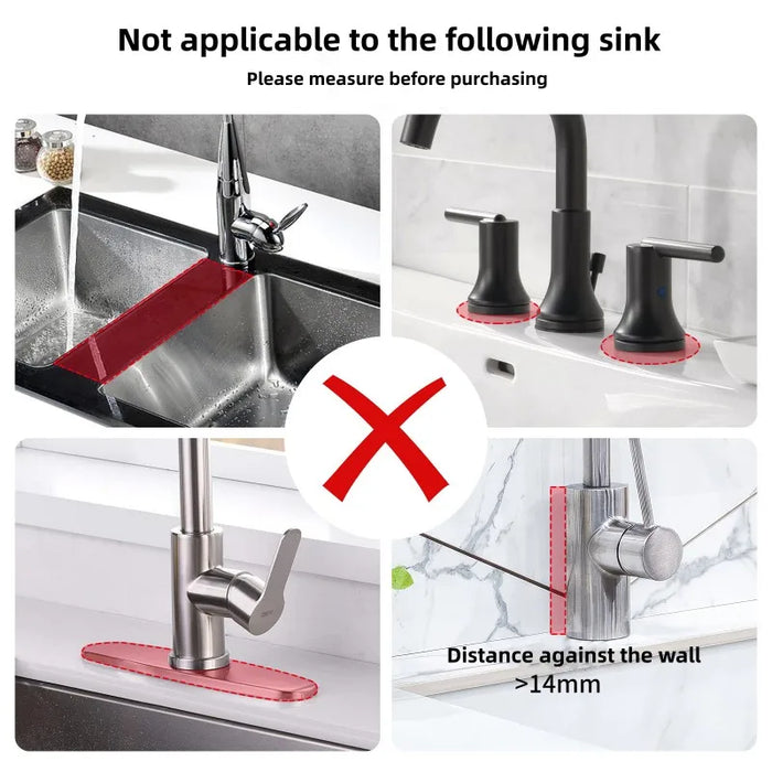Silicone Sink Faucet Splash Guard And Sponge Holder For Kitchen And Bathroom
