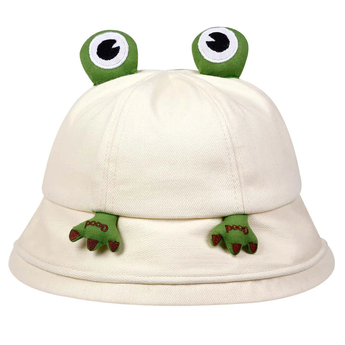 Cute Frog Bucket Hat For Outdoor Sun Protection